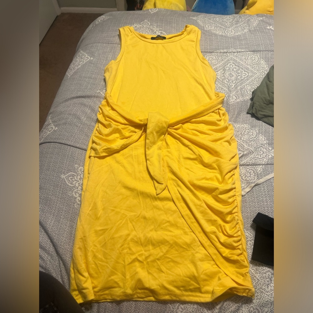 Illusory Yellow Boston Dress Yellow S